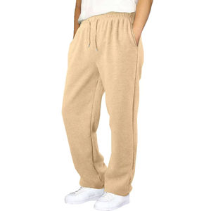 Pantalon de survêtement à ourlet côtelé avec fermeture éclair double face Style de rue respirant confortable coupe ample pantalon en coton doux pour hommes - Product Image 3