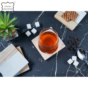 Posavasos de cerámica ecológicos para tazas de té, posavasos de madera de piedra Natural antiadherente, almohadillas para tazas, revestimiento de madera de mármol de estilo clásico para tazas - Product Image 5