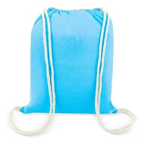 Zaini Sportivi Personalizzabili in Cotone Rolinka con Coulisse, Borsa Promozionale Personalizzabile per Gadget - Product Image 2