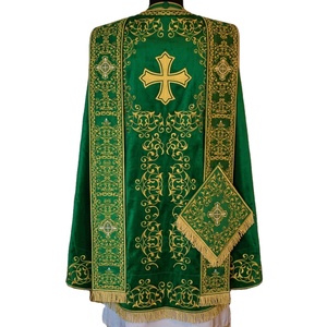 Conjunto de Vestimenta Sacerdotal Ortodoxa de Lujo en Seda Verde con Detalles en Oro, Tendencia 2026, para Exportación Global en Ceremonias - Product Image 5
