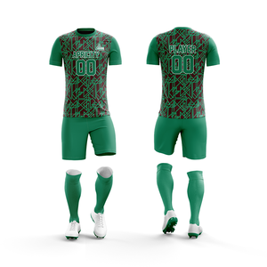 Tenue de football professionnelle, maillot de football imprimé par transfert thermique, short, design personnalisé, vêtements de sport d'équipe, 100% polyester - Product Image 4