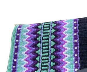Tapis de selle western multicolore à motif Navajo, tissé à la main en laine, contourné, confortable et durable, pour cheval - Product Image 2