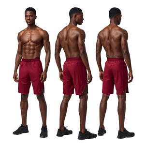 Pantalones Cortos Deportivos para Hombre, Diseño Moderno, Color Vino Tinto, Ropa Deportiva de Primera Calidad para Entrenamiento y Fitness - Product Image 4