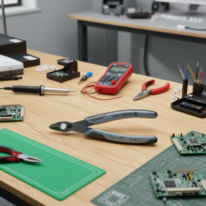 กรรไกรและคีมตัดอเนกประสงค์ Knipex Electronic Super Knips XL ด้ามจับเคลือบเงาพร้อมด้ามจับแบบหลายส่วนประกอบสำหรับป้องกันไฟฟ้าสถิตย์ (ESD) - Product Image 3