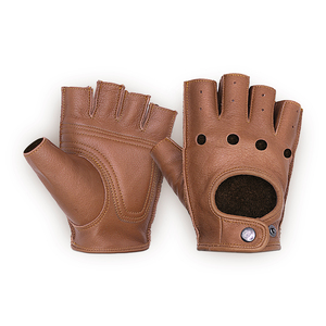 Gants de cyclisme demi-doigt en cuir pour hommes, gants respirants et confortables - Product Image 5