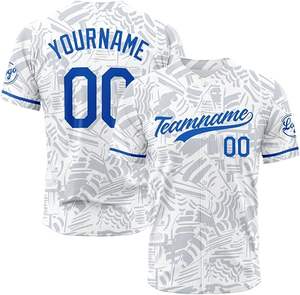 เครื่องแบบเบสบอลและซอฟต์บอลสั่งทำเสื้อเจอร์ซีย์ส่วนตัวพร้อมหมายเลขชื่อและโลโก้ระเหิดสำหรับกีฬา - Product Image 1