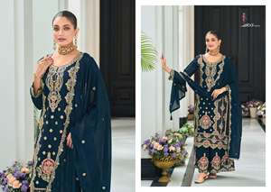 Designer de luxe Heavy Chinon Salwar Kameez avec broderie parfaite pour le mariage et la fête disponible en gros de l'Inde - Product Image 3
