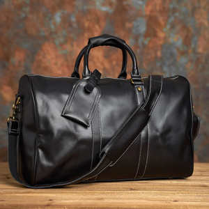 Bolsa plegable convertible de cuero de nuevo diseño con compartimento para equipaje, bolsa de lona para ropa - Product Image 1
