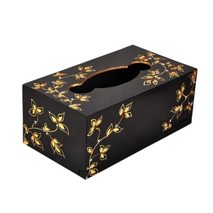 Bonne qualité Antique finition serviette papier stockage à la main Design luxueux hôtel Restaurant utilisation porte-mouchoirs - Product Image 4