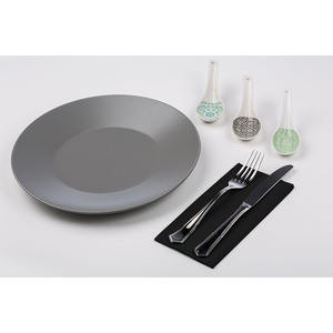 Tovaglioli Neri 40x40cm Piegati 1/8 1200pz B2B - Product Image 1