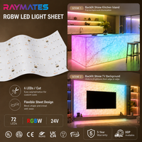 Feuille LED publicitaire flexible 24V 4-en-1 RGBW de l'usine de Shenzhen pour panneaux muraux rétroéclairés et rétroéclairage d'onyx