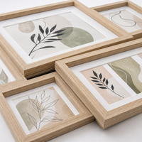 Cadre photo mural en MDF, vente en gros, best-seller, collage personnalisé pour la maison, tailles variées 5x5" 5x7" 5x12", cadre en bois, lot de 6 pièces