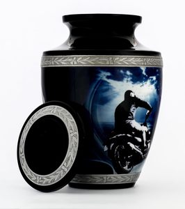 โกศใส่ศพรถจักรยานยนต์สีเงินสำหรับขี้เถ้ามนุษย์โกศโลหะขัดเงาสำหรับผู้ใหญ่สำหรับใส่เถ้ากระดูกมนุษย์ - Product Image 5