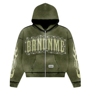 Conjunto Deportivo de Pantalones Deportivos de Algodón 100% de Alta Calidad con Bordado Personalizado, Lavado Ácido, Estilo Flare, para Hombre - Product Image 4