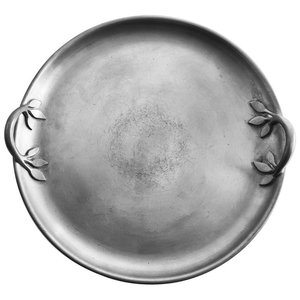 Plato de Servir Vintage de Aluminio con Diseño Floral y de Espiral en Relieve, Plato Ovalado con Asas, Decoración para el Hogar, Vajilla - Product Image 4