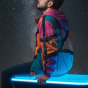 Color Block Chaos Jacket <b>90s</b> Street Style Bold Pattern Design Outerwear For Urban Casual And <b>Streetwear</b> Fashion - Product Image 6