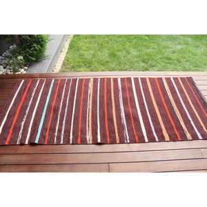 Vintage 2.9x7.1 ft Rug, Kilim Turkish Rug, <b>Brown</b> Persian Rug <b>Wool</b> - Product Image 3