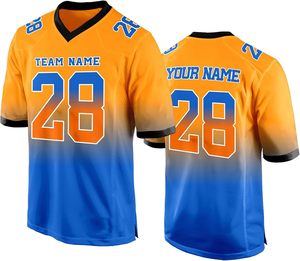Camiseta de fútbol americano de alta calidad para equipos sublimada con opciones de personalización para el número de nombre del logotipo en mangas cortas - Product Image 1