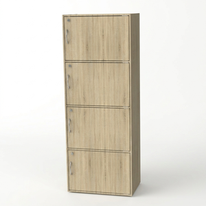 High Quality 16_0020 Modern Wood 4 Door <b>Lockable</b> Office Filing <b>Cabinet</b> Particle Board <b>Storage</b> Cupboard Sonoma Oak Tall - Product Image 2