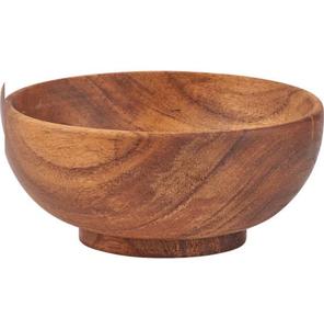 Bol à salade en bois d'acacia avec vernis vintage au design moderne, plats pour soupe Daal et crème glacée faits à la main, taille et forme personnalisées avec guérison - Product Image 1