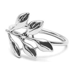 Anneau de serviette en feuille d'argent de conception luxueuse, porte-serviettes haut de gamme - Product Image 1