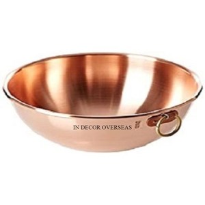 Suministros de utensilios de cocina Kadhai Hotel y restaurante con acabado antiguo de cobre de forma redonda hecha de Metal de calidad superior - Product Image 1