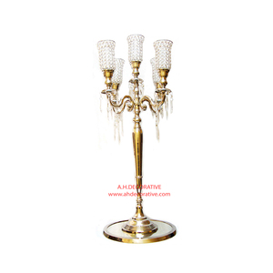 Candelabros altos decorativos para el hogar de Navidad con cristal votivo y gotas diseño único entrada decorar candelabros hechos a mano - Product Image 4