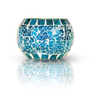 Portavelas establecido, tema moderno colorido, portavelas de mosaico de vidrio de varios tamaños para decoración del hogar - Product Image 4