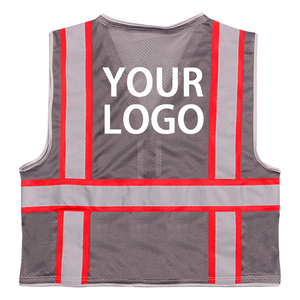 เสื้อกั๊กสะท้อนแสงมีกระเป๋าระบายอากาศได้ดีเสื้อกั๊กซิปด้านหน้า - Product Image 2