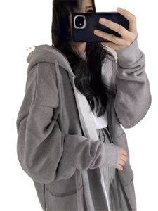 OEM Logo personnalisé pull à capuche de haute qualité pour femmes, poids lourd, col rond, manches longues, épaules tombantes, sweat-shirt brodé - Product Image 2