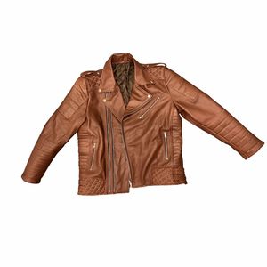 Veste en cuir personnalisée pour hommes avec manches imprimées et broderie de logo - Product Image 5