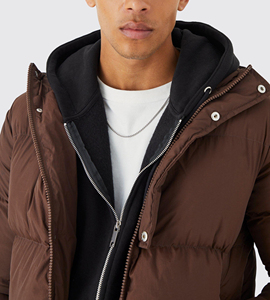 Chaqueta Acolchada Personalizada al por Mayor, Chaqueta de Invierno Cálida y Ligera para Hombre, Chaqueta Acolchada con Cremallera y Diseño de Burbujas - Product Image 5