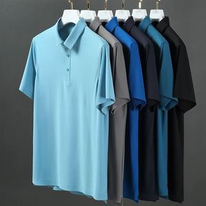 Venta al por mayor de verano de alta calidad de manga corta Polo de poliéster de secado rápido transpirable antiarrugas sin costuras Polo hombres - Product Image 2