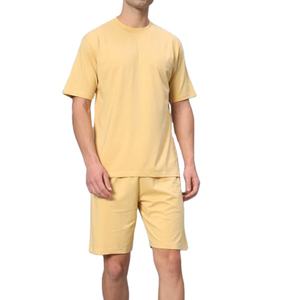 Conjunto de Camiseta y Pantalones Cortos de Verano para Hombre, Personalizado, de Algodón, Transpirable, de Manga Corta, Conjunto de Dos Piezas - Product Image 1
