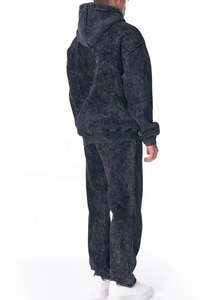 Men's Hoodies Rhinestone Acid Wash Tracksuit Set Oversized Full <b>Zip</b> up Vintage Custom Heavyweight Set for Men - Product Image 2