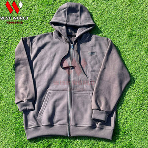 Ensemble sweat à capuche et jogging d'hiver avec logo personnalisé, fermeture éclair intégrale, polaire intégré, sweat à capuche premium pour homme et unisexe - Product Image 2