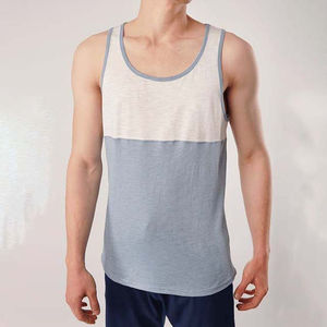 Fournisseur direct d'usine, débardeur de sport respirant de haute qualité, taille personnalisée pour hommes, débardeur décontracté en tissu tricoté uni pour hommes - Product Image 4