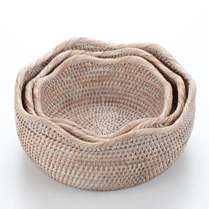Cesta de mimbre entrelazada para despensa, organizador de encimera de cocina, cestas de almacenamiento de frutas tejidas - Product Image 1