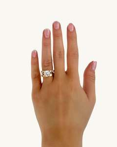 Anillo de diamante natural de oro amarillo de 14K con ajuste de punta de corte esmeralda de 2,5 quilates, joyería fina para boda, fiesta de compromiso, OEM para mujer - Product Image 5