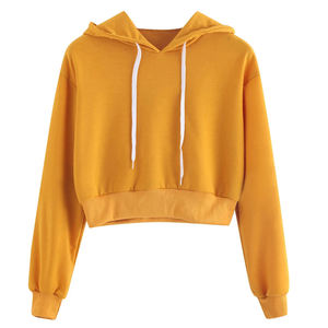 Haut court à capuche pour femme, 100% polyester, en molleton tricoté, style décontracté, meilleur style, vente en ligne, prix raisonnable, fabriqué au Pakistan - Product Image 4