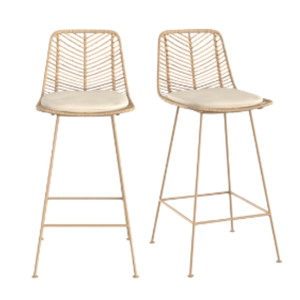 Venta caliente restaurante hogar bar muebles modernos de lujo ratán bar sillas ratán bar taburete con respaldo mejor calidad - Product Image 5