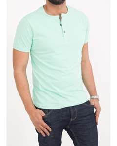 Blusa básica ajustada 2025 para mujer, camisetas Henley de manga corta con botón, blusas básicas informales de punto acanalado para verano - Product Image 3