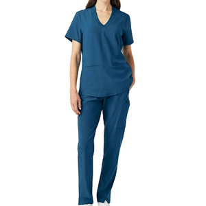 Uniformes de gommage d'infirmière à manches courtes pour hôpital, nouveau design OEM, ensembles de costumes de gommage personnalisés, uniformes hospitaliers, gommages d'infirmière médicale - Product Image 1