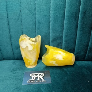 Vaso de Resina Amarillo Blanco Ecológico Hecho a Mano, Vaso de Agua de Diseño con Forma de Ángel, Vaso para Jugo, Vajilla para el Hogar, Bar, Mesa, Artículo de Regalo - Product Image 4