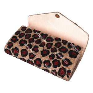 กระเป๋าคลัทช์ลูกปัดพิมพ์ลายเสือดาวทำด้วยมือกระเป๋าแฟชั่นพิมพ์ลายสัตว์ที่ไม่ซ้ำใครสำหรับผู้หญิงกระเป๋าลูกปัดสไตล์โบฮีเมียนเก๋ไก๋ - Product Image 2