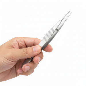 Micro-ciseaux Castroviejo de haute précision en acier inoxydable, instruments de microchirurgie ophtalmique avec poignée à trou rond - Product Image 2