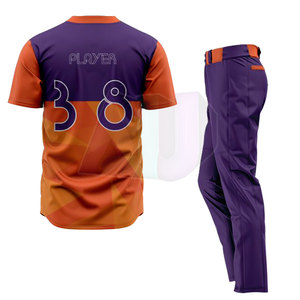 Conjunto de Uniforme de Béisbol Deportivo con Pantalones de Jersey de Poliéster 100% Transpirable y Ligero, Talla Grande para Jugadores Adultos - Product Image 2