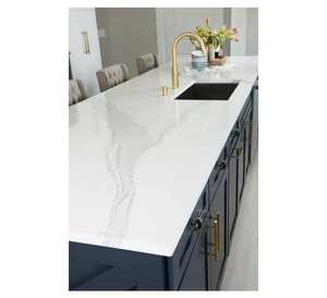 Plateaux de cuisine et de salle de bain personnalisés de luxe en marbre blanc de haute qualité Carrara Calacatta Statuario comptoirs en pierre naturelle - Product Image 1