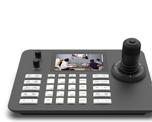 (T&D) Contrôleur PTZ S4 IP avec joystick 4D, écran 5 pouces et décodage H.265 H.264 pour contrôleur PTZ alimenté par PoE - Product Image 1