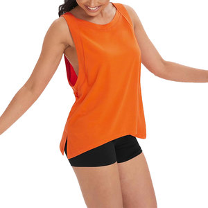 Camisetas sin mangas de gimnasio para mujer de alta calidad de estilo dulce, chaleco de Fitness personalizado para entrenamiento, Yoga, correr, deportes, tela de punto con cuentas - Product Image 5